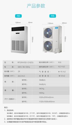 Midea美的10匹柜機 RF26WBPSDN1-D1 商用中央10P柜機空調變頻